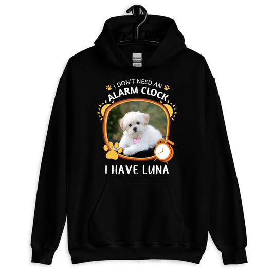 Paw-sonal Alarm Clock Personalized Unisex Hoodie