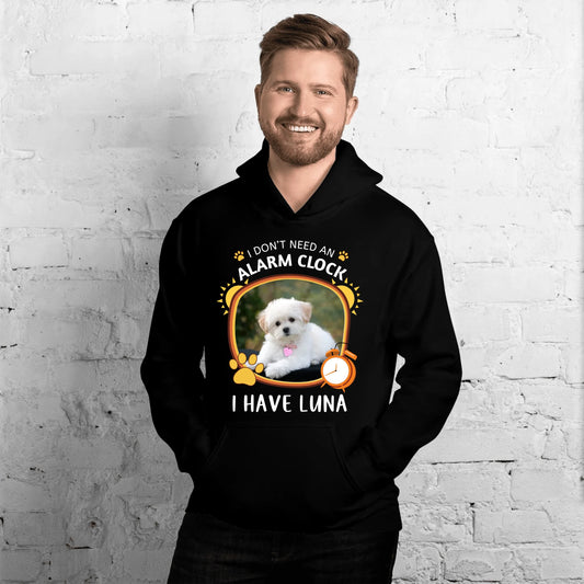 Paw-sonal Alarm Clock Personalized Unisex Hoodie