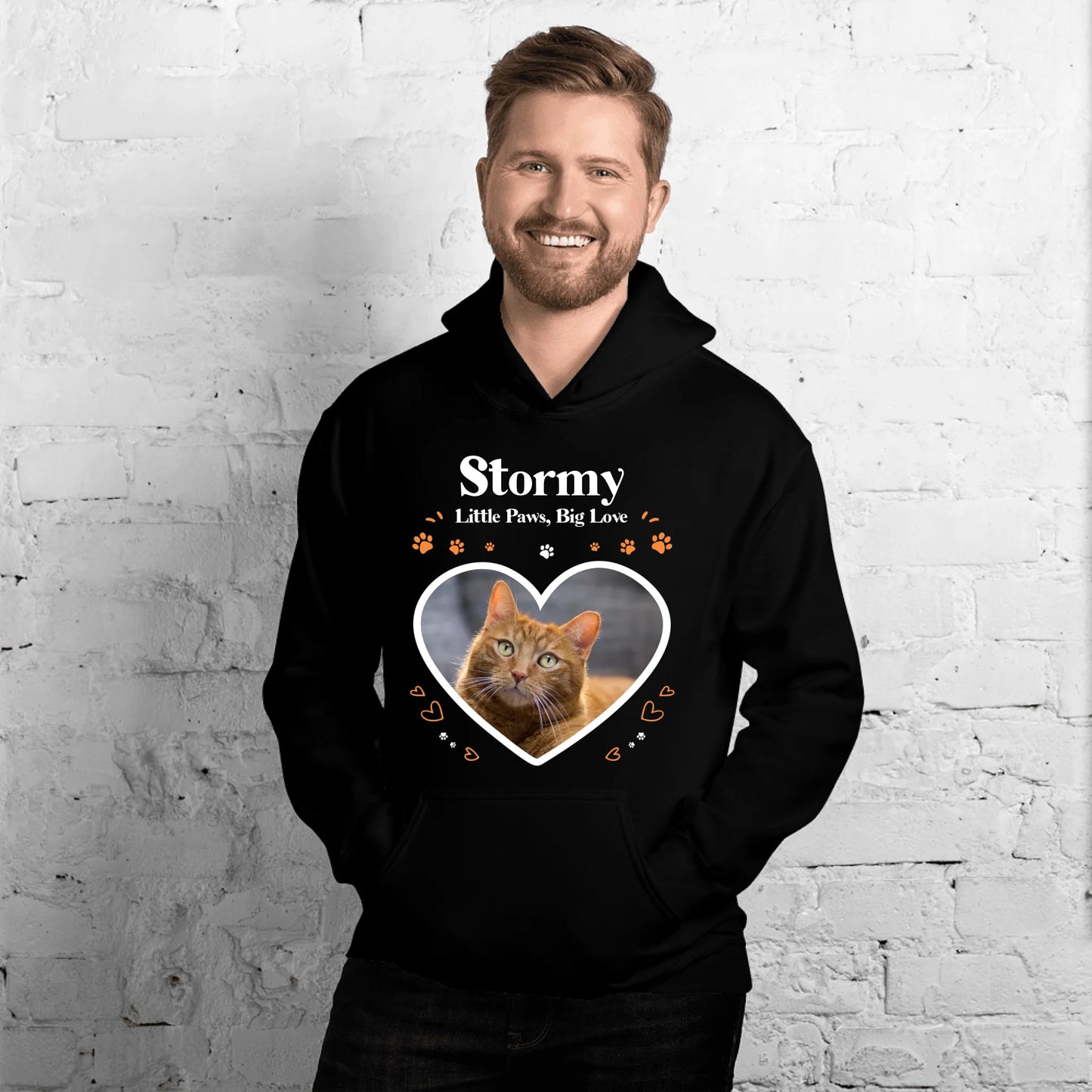 Little Paws, Big Love Personalized Unisex Hoodie